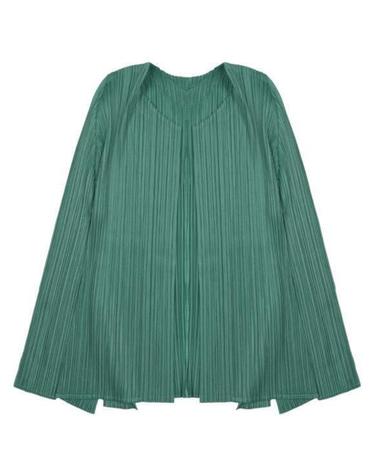 [명품] 26SS 플리츠플리즈 가디건 PP66JO133 63 GRASS GREEN DOM