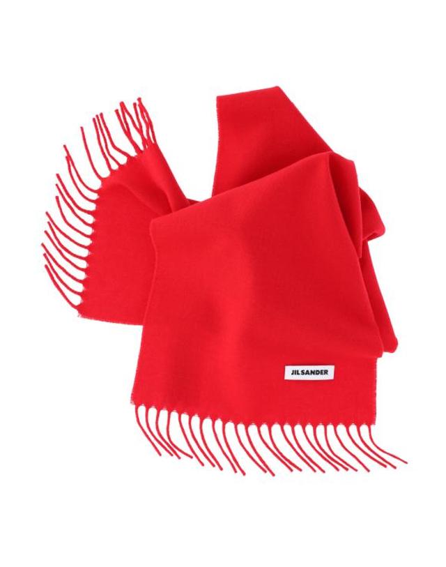 질샌더 [명품] 26FW 질샌더 머플러 스카프 J02TE0115 J40376 620 ROUGE DOM 착용컷