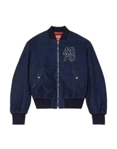 [명품] 겐조 봄버 자켓 FE65DB1016A1DM RINSE BLUE DENIM DOM