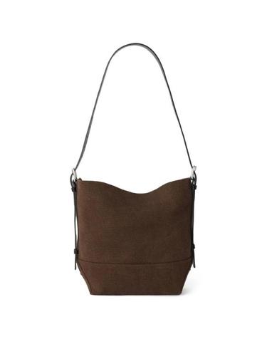 [명품] 26FW 르메르 헤비 에코 코튼 캔버스 스몰 벨티드 토트백 BG0201 LF1697 490 DARK CHOCOLATE DOM