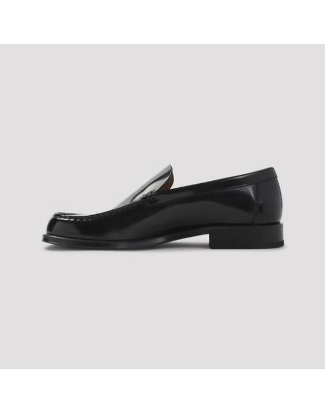 르메르 [명품] 26SS 르메르 브러시드 카프 레더 로퍼 FO0235 LL0163 999 BLACK DOM 착용컷