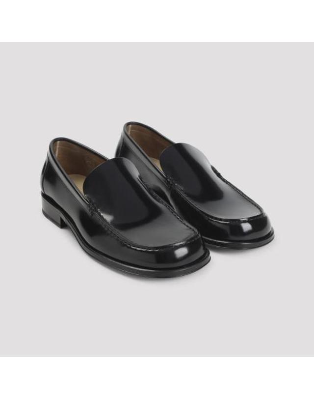 르메르 [명품] 26SS 르메르 브러시드 카프 레더 로퍼 FO0235 LL0163 999 BLACK DOM 착용컷