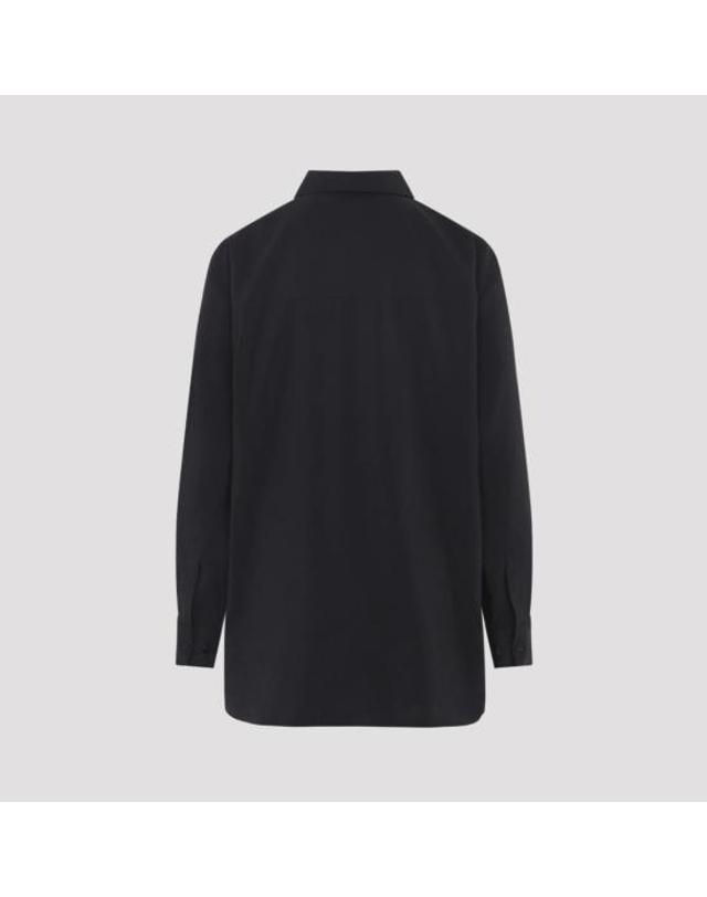 르메르 [명품] 26SS 르메르 롱 셔츠 타이 드라이 실크 SH1282 LF1308 999 BLACK DOM 착용컷