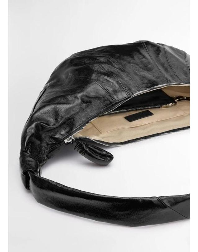 르메르 [명품] 26FW 르메르 미디움 크루아상 백 BG0001 LF1329 999 BLACK DOM 착용컷
