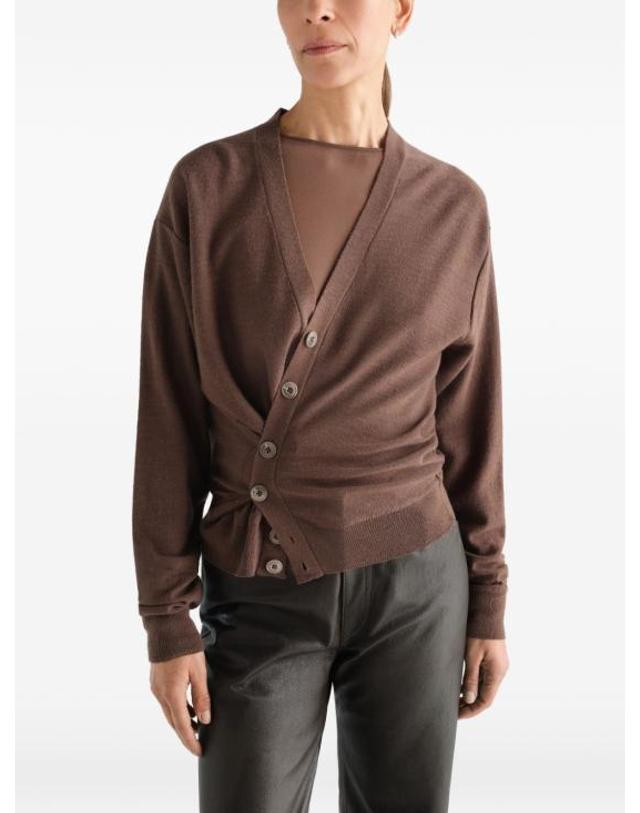 르메르 [명품] 26FW 르메르 릴렉스 트위스트 가디건 PO0052 LK1063 310 BROWN DOM 착용컷