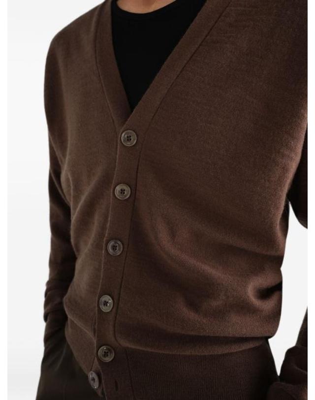 르메르 [명품] 26FW 르메르 릴렉스 트위스트 가디건 PO0052 LK1063 310 BROWN DOM 착용컷