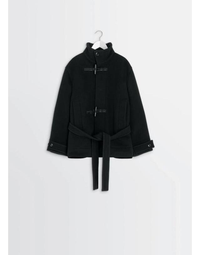 르메르 [명품] 26FW 르메르 숏 더플 울 코트 CO1113 LF1116 999 BLACK DOM 착용컷