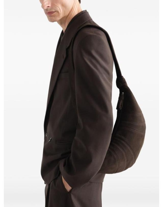 르메르 [명품] 26FW 르메르 미디움 크루아상 알파카 누벅 백 BG0235 LL0189 007 EBONY BROWN DOM 착용컷