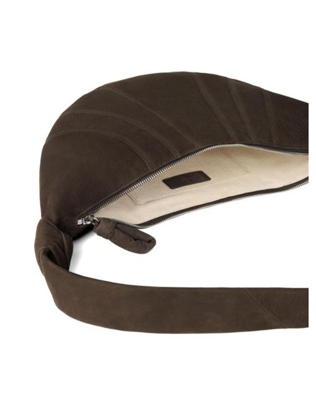 르메르 [명품] 26FW 르메르 미디움 크루아상 알파카 누벅 백 BG0235 LL0189 007 EBONY BROWN DOM 착용컷