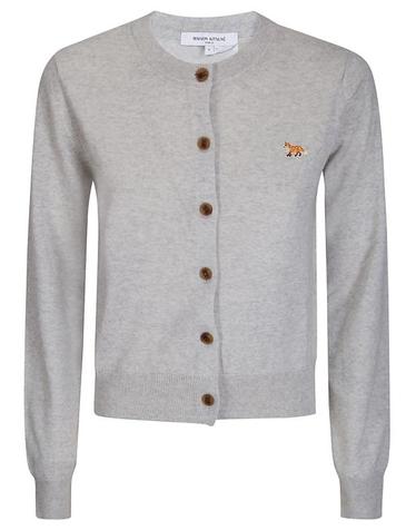 [명품] 26FW 메종키츠네 베이비 폭스 메리노 레귤러 가디건 PW00502KT1181 H120 LIGHT GREY MELANGE DOM