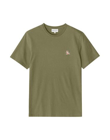 [명품] 메종키츠네 칠랙스 폭스 패치 레귤러 티셔츠 LM00110KJ0008P384 MILITARY GREEN DOM