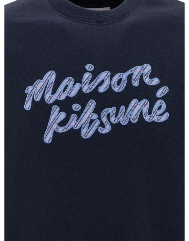 메종 키츠네 [명품] 메종키츠네 긴팔 티셔츠 NM00310KM0307 P480 NAVY DOM 착용컷