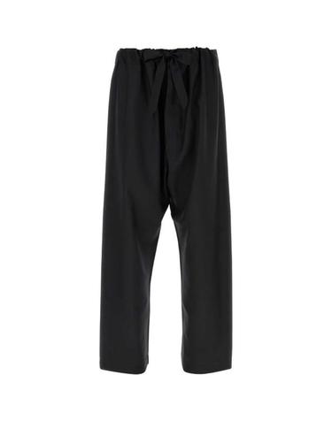 24SS 마르지엘라  남성 백 스티치 블랙 실크 파자마 팬츠 SI1KA0003S60345 900 Black BPG