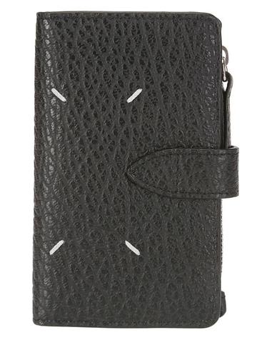 [명품] 26FW 마르지엘라 포 스티치 지퍼 지갑 SA1VX0019 P4455 T8013 BLACK DOM