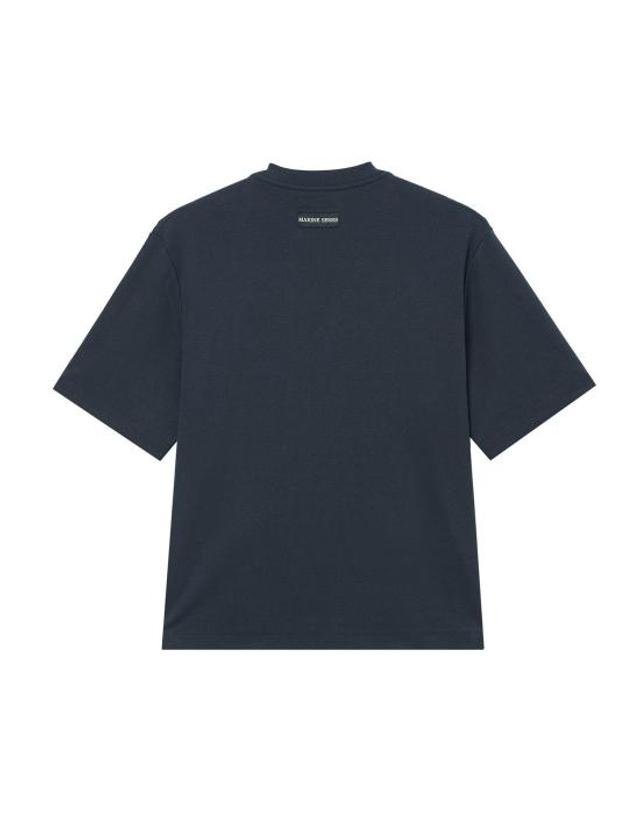 마린세르 [명품] 26SS 마린세르 반팔 티셔츠 UTT001ACJER0117 BL81 NAVY BLUE DOM 착용컷