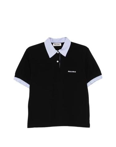 [명품] 26SS 미우미우 폴로 티셔츠 MJN5551843F0002 BLACK DOM