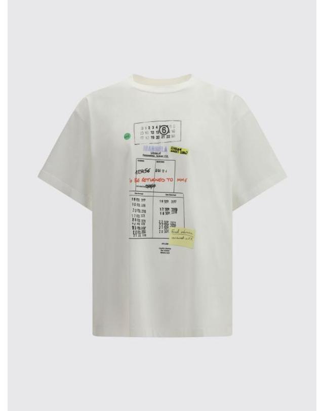엠엠6 [명품] 26SS MM6 메종마르지엘라 반팔 티셔츠 SH0GC0070 M20170 101 WHITE DOM 착용컷