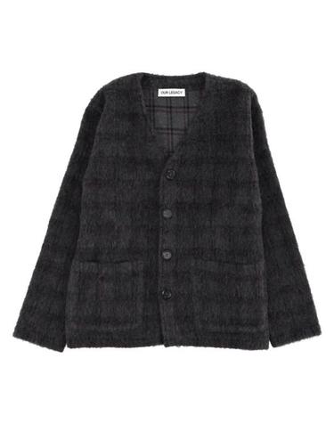 [명품] 26SS 아워레가시 헤어리 울 가디건 M2263CF FUZZED PLUM CHECK HAIRY WOOL DOM