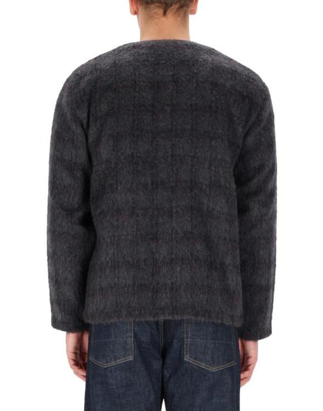 아워 레가시 [명품] 26SS 아워레가시 헤어리 울 가디건 M2263CF FUZZED PLUM CHECK HAIRY WOOL DOM 착용컷