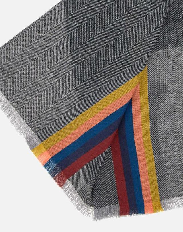 폴스미스 [명품] 26FW 폴 스미스 머플러 스카프 M1A 454D AS22 76A GREY DOM 착용컷