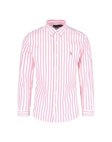 25SS 폴로 랄프로렌  남성 스트라이프 긴팔 셔츠 710 938684 002 Pink BPG