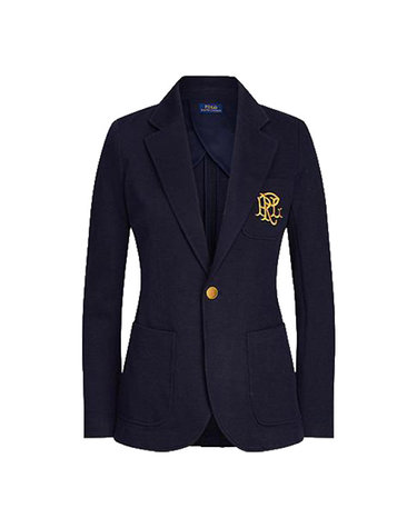 폴로 랄프로렌  여성 더블니트 자카드 블레이저 WMPOOTWN5V20040 410 NAVY BPG