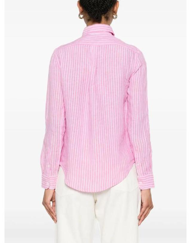 폴로 랄프로렌 [명품] 폴로 랄프로렌 셔츠 211970691001 PINK WHITE DOM 착용컷