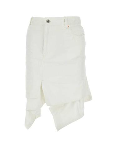 24SS 사카이  여성 비대칭 데님 스커트 2407138 151 White BPG