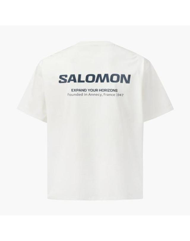 살로몬 26SS 살로몬 남성 프라이머리 크롭 숏 슬리브 티셔츠 S261002HTS21 WHT BPG 착용컷