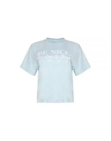 [명품] 스포티앤리치 반팔 티셔츠 TO046S412BB BABY BLUE WHITE DOM