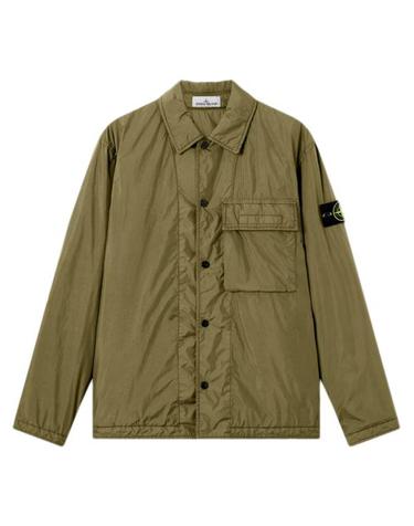 [명품] 26SS 스톤 아일랜드 크링클 랩스 NY 레귤러핏 포켓 패딩 오버셔츠 L1S15 1200002 S0A23 V005G MILITARY GREEN DOM