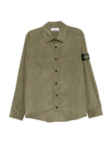 [명품] 26FW 스톤 아일랜드 코튼 마이크로 포켓 코듀로이 레귤러 핏 오버셔츠 L2S15 1200042 S0144 V005G MILITARY GREEN DOM