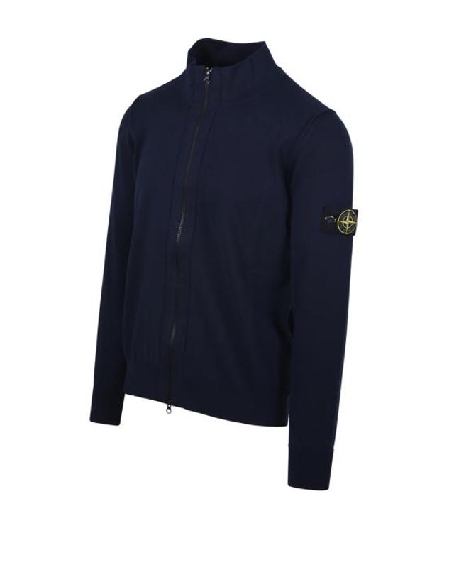 스톤아일랜드 [명품] 스톤 아일랜드 집업 니트 8015542B2V0020 NAVY BLUE DOM 착용컷