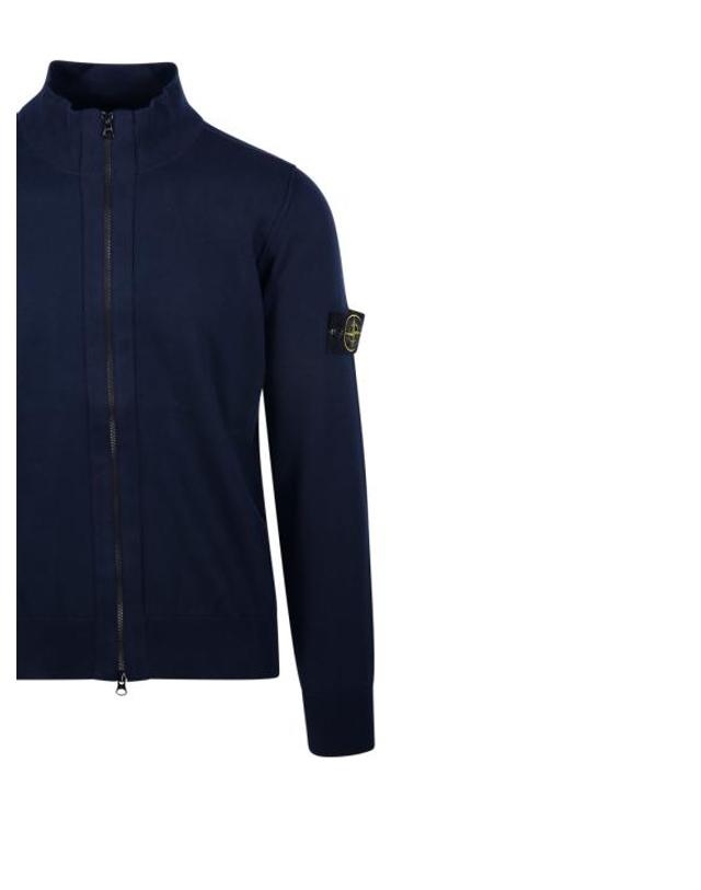 스톤아일랜드 [명품] 스톤 아일랜드 집업 니트 8015542B2V0020 NAVY BLUE DOM 착용컷
