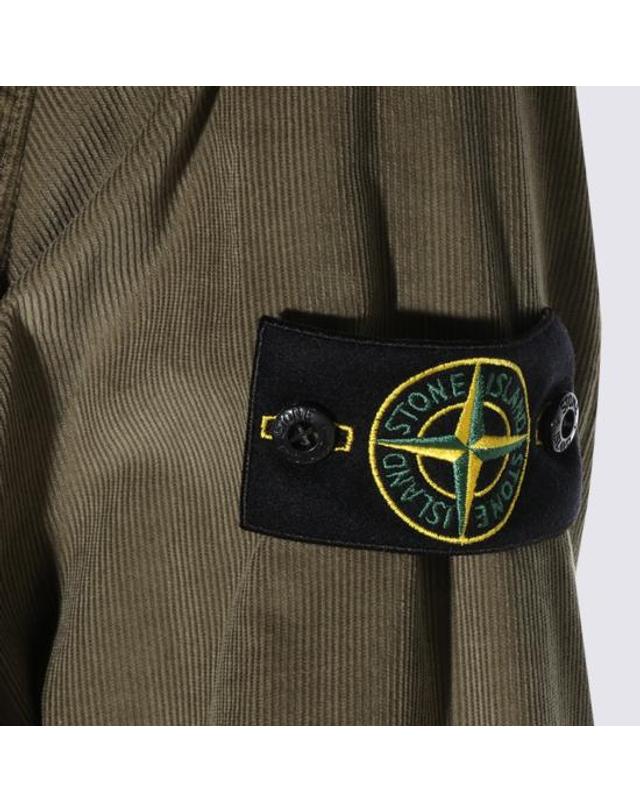 스톤아일랜드 [명품] 26FW 스톤 아일랜드 코튼 마이크로 포켓 코듀로이 레귤러 핏 오버셔츠 L2S15 1200042 S0144 V005G MILITARY GREEN DOM 착용컷