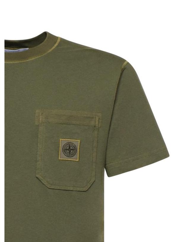 스톤아일랜드 [명품] 26SS 스톤 아일랜드 반팔 티셔츠 L1S15 2100032 S0057 V015G MILITARY GREEN DOM 착용컷