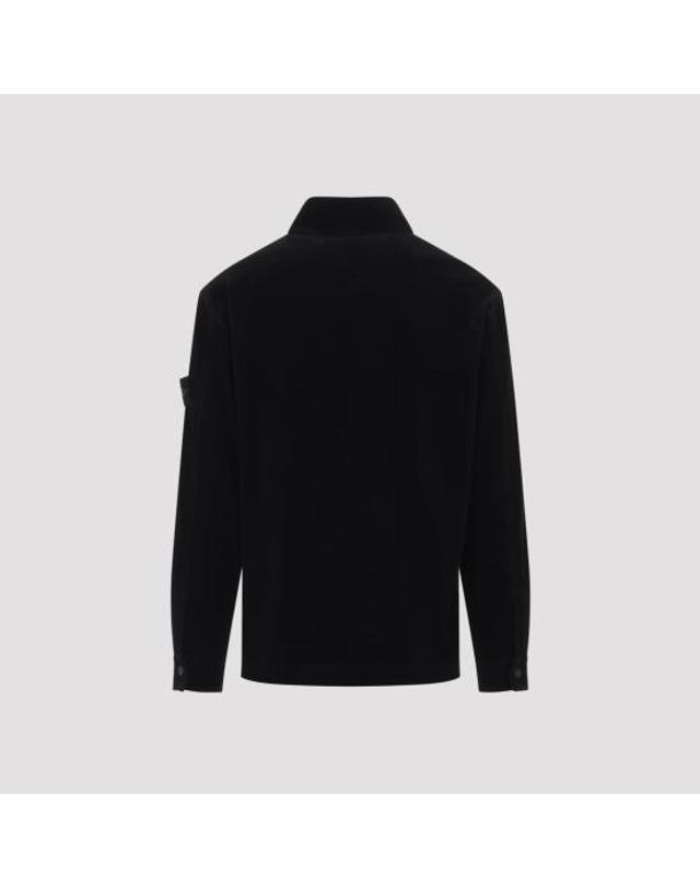 스톤아일랜드 [명품] 26FW 스톤 아일랜드 체스트 포켓 오가닉 코튼 코듀로이 800 컴포트 핏 스냅 프론트 오버셔츠 L2S15 1200016 S0212 V0029 BLACK DOM 착용컷
