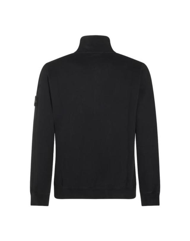 스톤아일랜드 [명품] 26FW 스톤 아일랜드 브러쉬드 오가닉 코튼 플리스 레귤러 핏 하프집 스웨트셔츠 L2S15 6100068 S0A20 V0029 BLACK DOM 착용컷