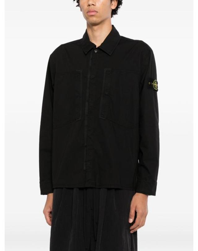 스톤아일랜드 [명품] 26FW 스톤 아일랜드 긴팔 셔츠 L2S15 1200005 S0003 V0029 BLACK DOM 착용컷