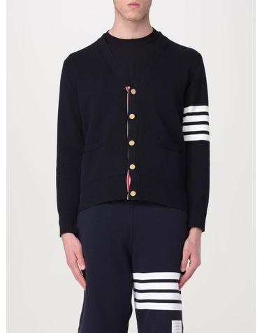 [명품] 26FW 톰브라운 코튼 밀라노 스티치 4바 V넥 가디건 MKC171A 00219 415 NAVY DOM