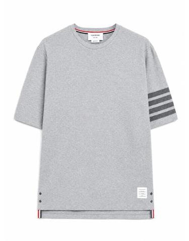 [명품] 26SS 톰브라운 텍스처드 피케 4바 티 MJS296A J0248 050 PALE GREY DOM