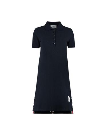 [명품] 26SS 톰브라운 클래식 피케 스트라이프 폴로 드레스 FJD027A 00050 415 NAVY DOM