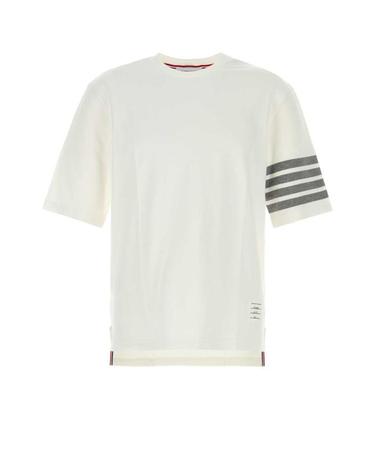 [명품] 26FW 톰브라운 반팔 티셔츠 MJS168G 07862 100 WHITE DOM
