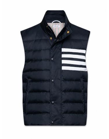 [명품] 26FW 톰브라운 샤이니 립스탑 라이트웨이트 다운 필 4 바 베스트 MVD036X F1095 415 NAVY DOM