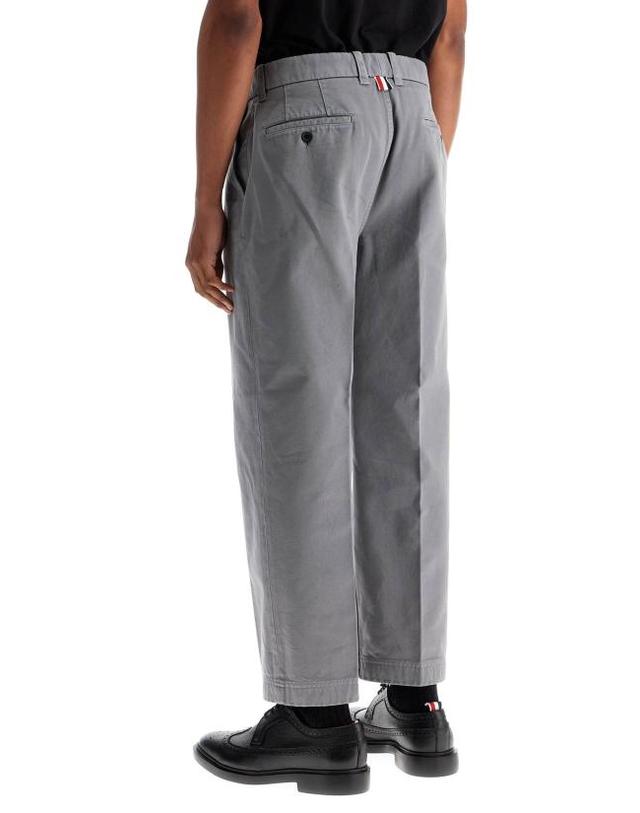 톰브라운 [명품] 26SS 톰브라운 코튼 트윌 유틸리티 치노 팬츠 MTU335W F0576 035 MED GRAY DOM 착용컷