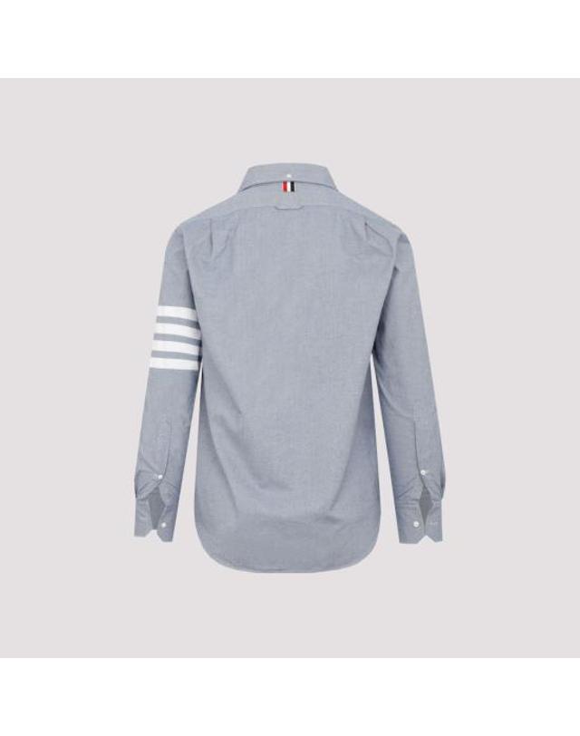 톰브라운 [명품] 26FW 톰브라운 플란넬 4바 셔츠 MWL272A 05245 480 BLUE DOM 착용컷