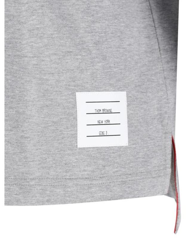 톰브라운 [명품] 26SS 톰브라운 오버사이즈 롱 슬리브 저지 티 MJS289A 00042 055 LIGHT GREY DOM 착용컷
