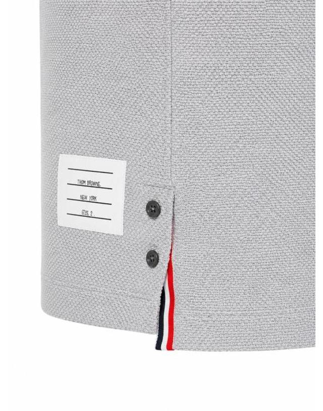 톰브라운 [명품] 26SS 톰브라운 텍스처드 피케 4바 티 MJS296A J0248 050 PALE GREY DOM 착용컷