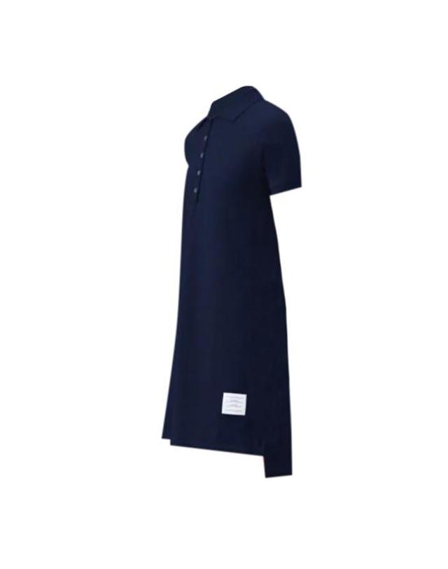 톰브라운 [명품] 26SS 톰브라운 클래식 피케 스트라이프 폴로 드레스 FJD027A 00050 415 NAVY DOM 착용컷
