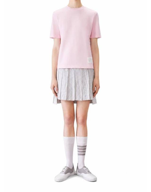 톰브라운 [명품] 26SS 톰브라운 클래식 피케 4바 티셔츠 FJS207A 00050 680 LIGHT PINK DOM 착용컷